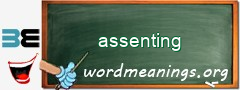WordMeaning blackboard for assenting